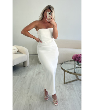 Classy white tube dress