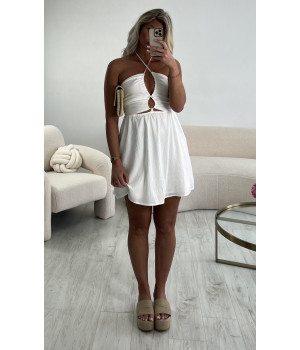 White high-cut dress