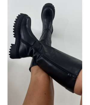 Black thick sole boots