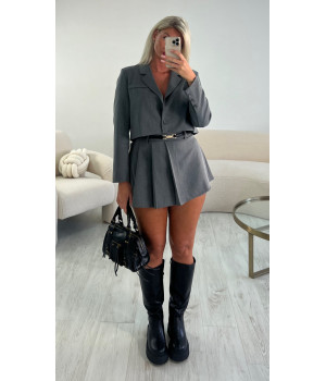 Heather gray short skirt