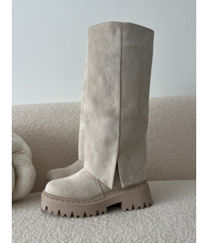 Bottes semelle beige...