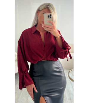 Chemise coton burgundy