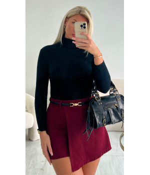 Burgundy skirt shorts