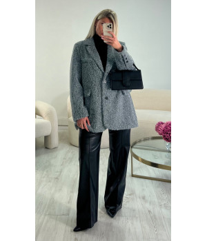 Mottled grey wool coat/blazer