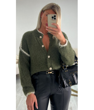 Loose khaki jumper/gilet...