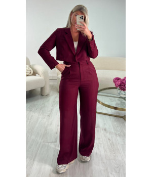 Burgundy blazer set Premium