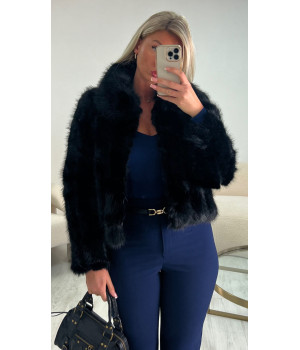 Short black loose fur