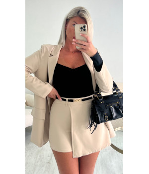 Jupe short beige