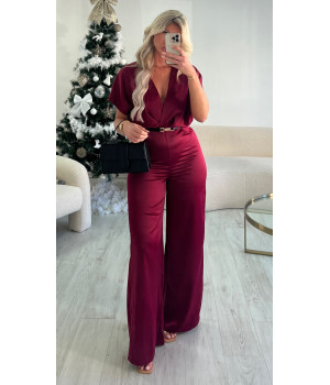 Classy burgundy jumpsuit