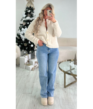 Creamy sweater/gilet with...