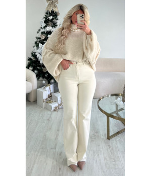 Jeans beige extra long...