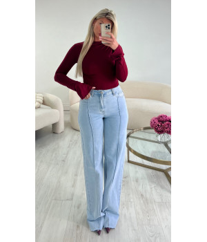 Light blue wide leg jeans