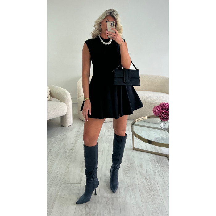 Robe peplum noire