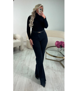 Jeans noir flare extra long...