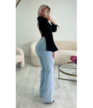 Jeans bleu extra long flare...