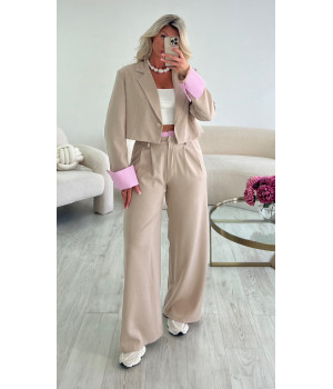 Ensemble beige et rose