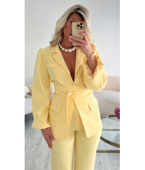 Blazer cintré jaune