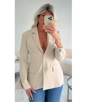 Blazer beige dos nu