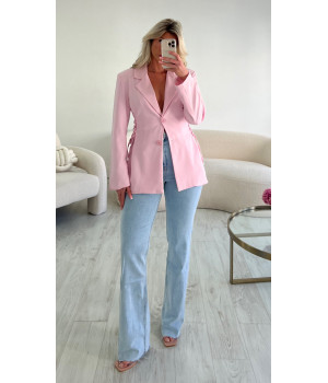 Blazer lacets rose