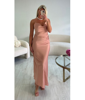 Champagne satin long dress