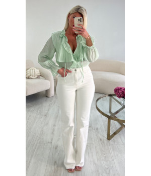 Chemise mousseline coton mint