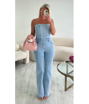 Combipantalon bustier denim...